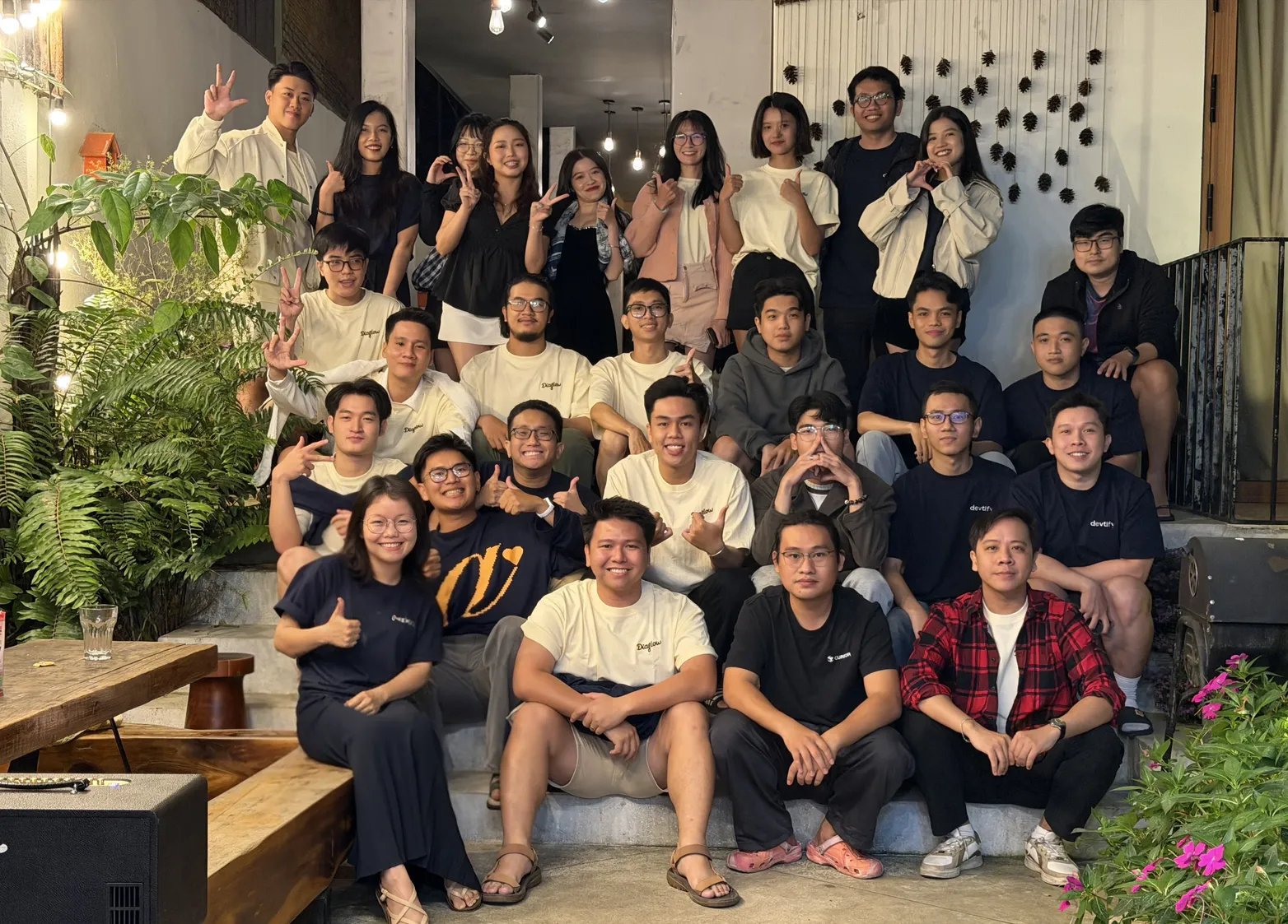 The whole Diaflow team together