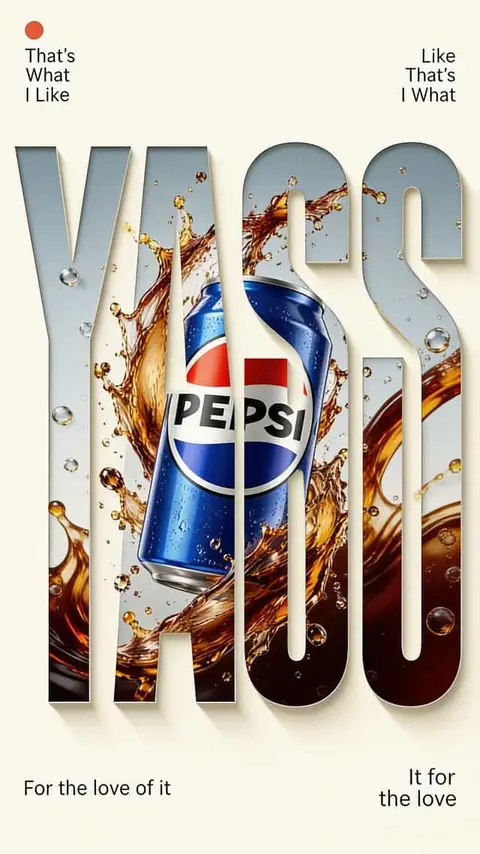 Soft drink typographic poster