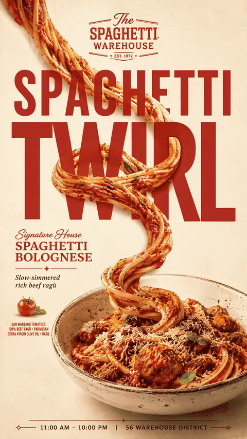 Restaurant menu poster