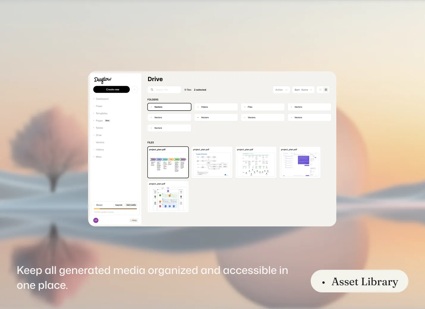 Asset Library — keep all generated media organized and accessible in one place